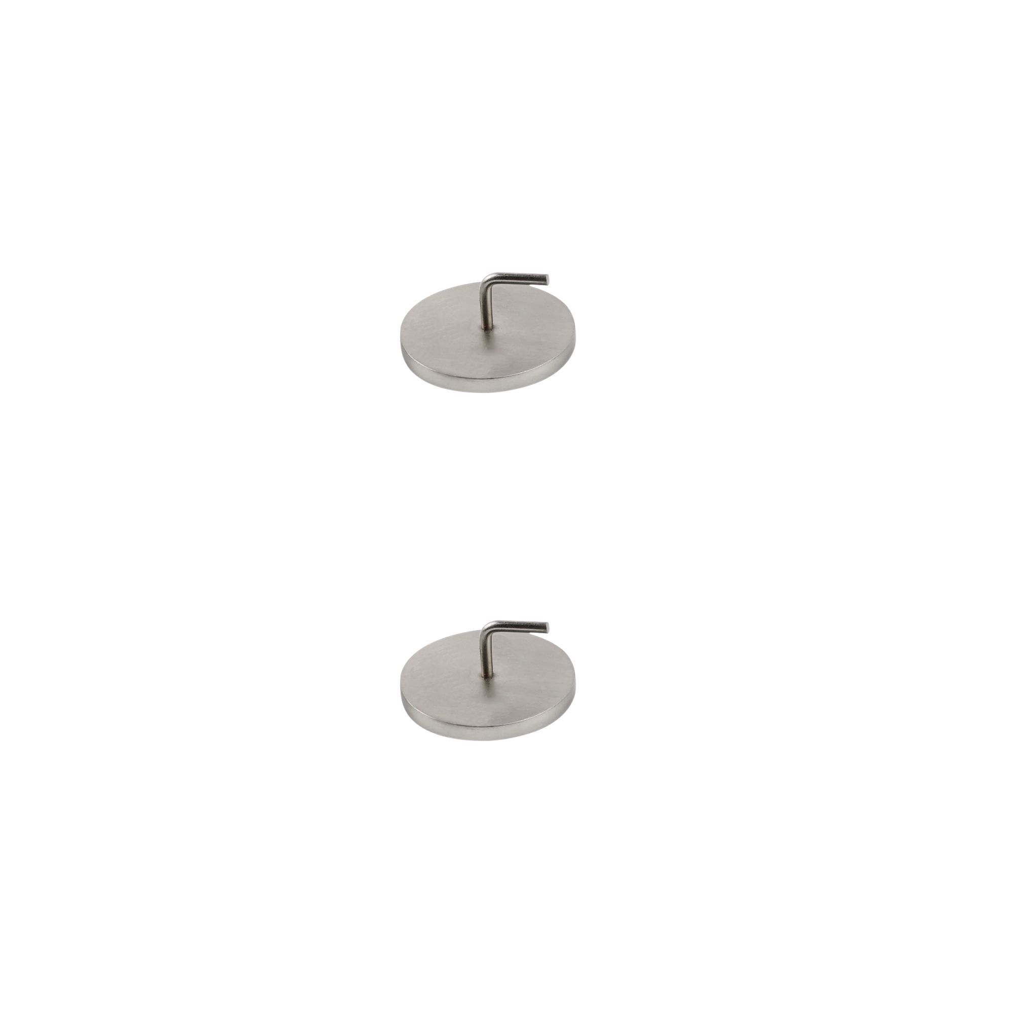 Nisis Grey Brushed Nickel effect Metal Curtain pole bracket, Set of 2