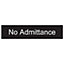 No admittance Self-adhesive labels, (H)50mm (W)200mm