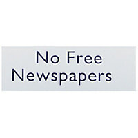 No free newspapers Self-adhesive labels, (H)50mm (W)150mm