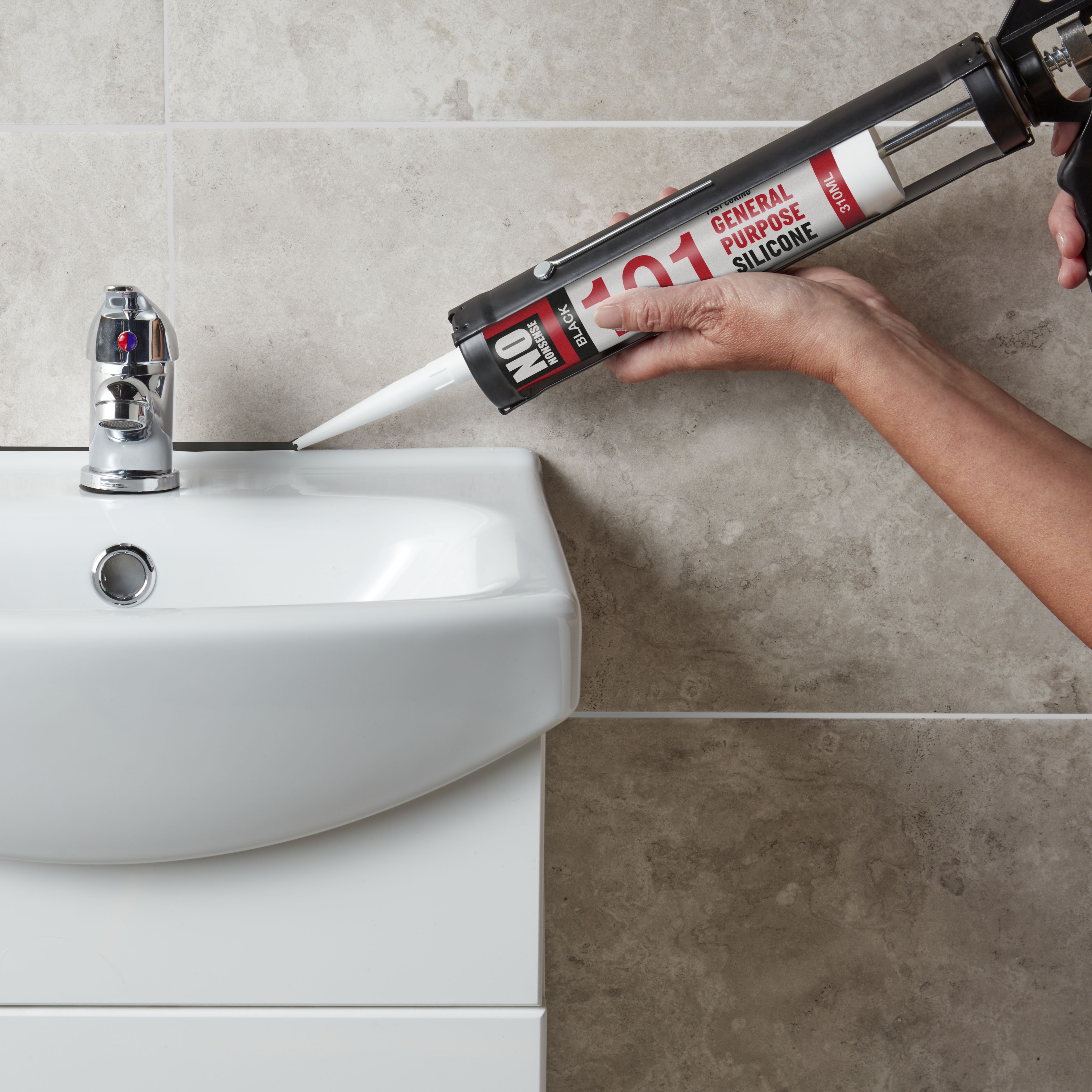 No Nonsense Black Silicone-based General-purpose Sealant, 310ml