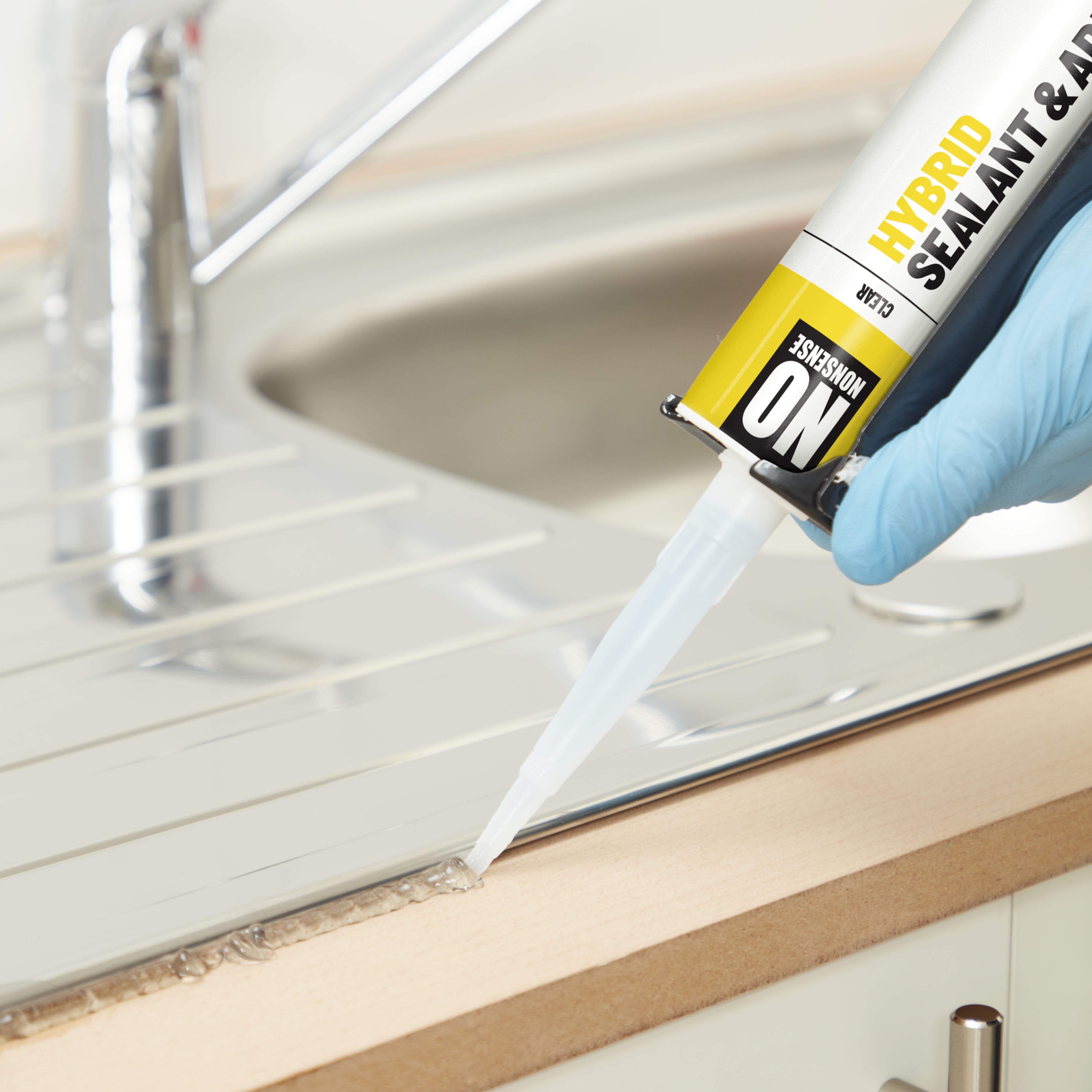 No Nonsense Water resistant Solvent-free Transparent Grab adhesive & sealant 290ml 0.3kg