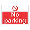 No parking Plastic Safety sign, (H)300mm (W)400mm