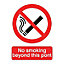 No smoking beyond this point Self-adhesive labels, (H)200mm (W)150mm