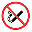 No smoking Self-adhesive labels, (H)100mm (W)100mm