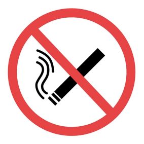 No smoking Self-adhesive labels, (H)100mm (W)100mm
