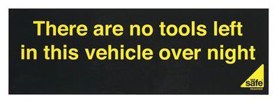 No tools are left in this vehicle Safety poster