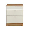 Noah Mussel oak effect 3 Drawer Chest of drawers (H)740mm (W)600mm (D)450mm