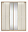 Noah Mussel oak effect Triple Wardrobe (H)1932mm (W)1850mm (D)558mm