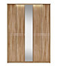 Noah Oak effect Triple Wardrobe (H)1932mm (W)1550mm (D)558mm
