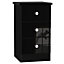 Noire High gloss black 3 Drawer Bedside table (H)700mm (W)400mm (D)410mm