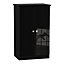 Noire High gloss black Midi Double Wardrobe (H)1270mm (W)770mm (D)540mm