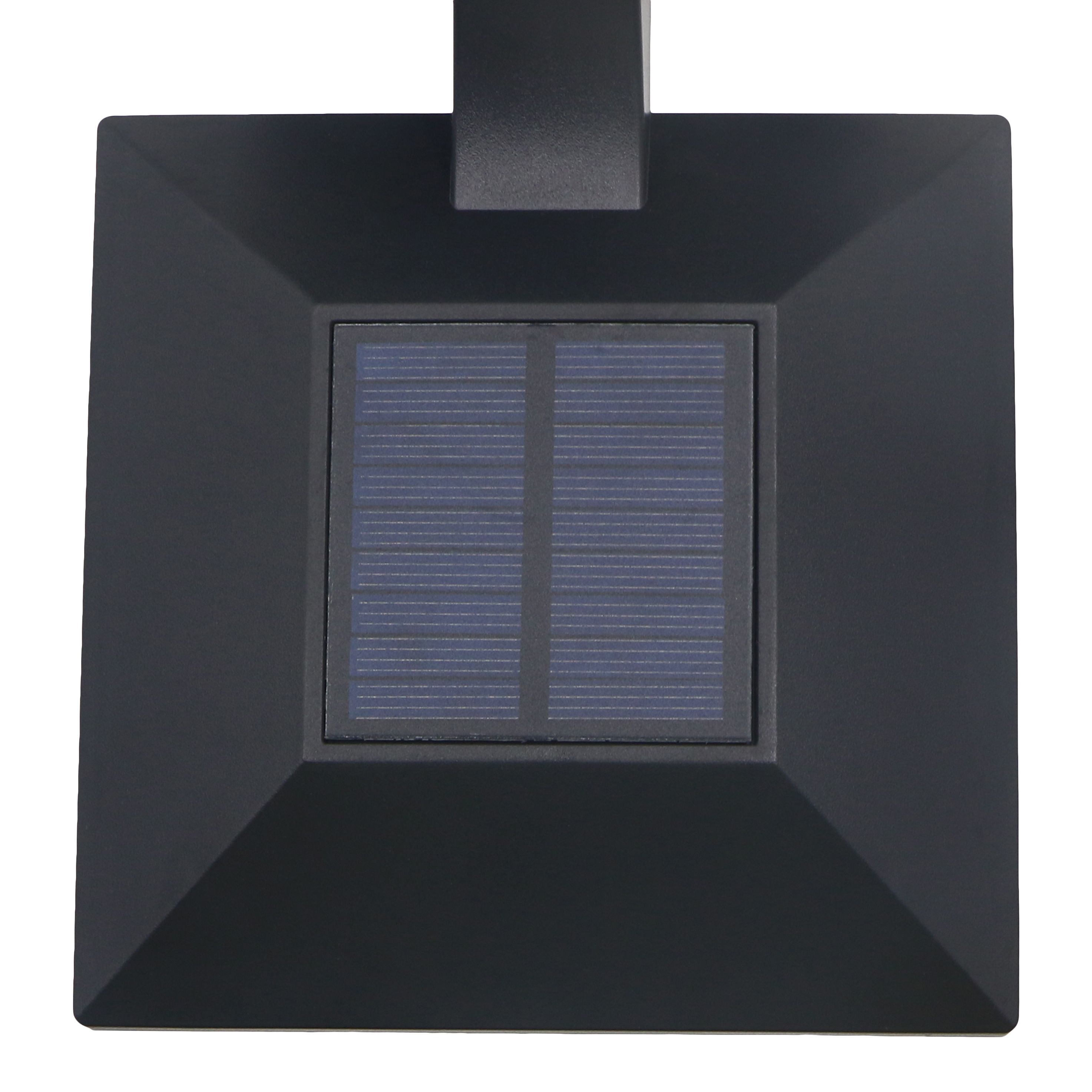 Non-adjustable Black Solar-powered Integrated LED Outdoor Wall light