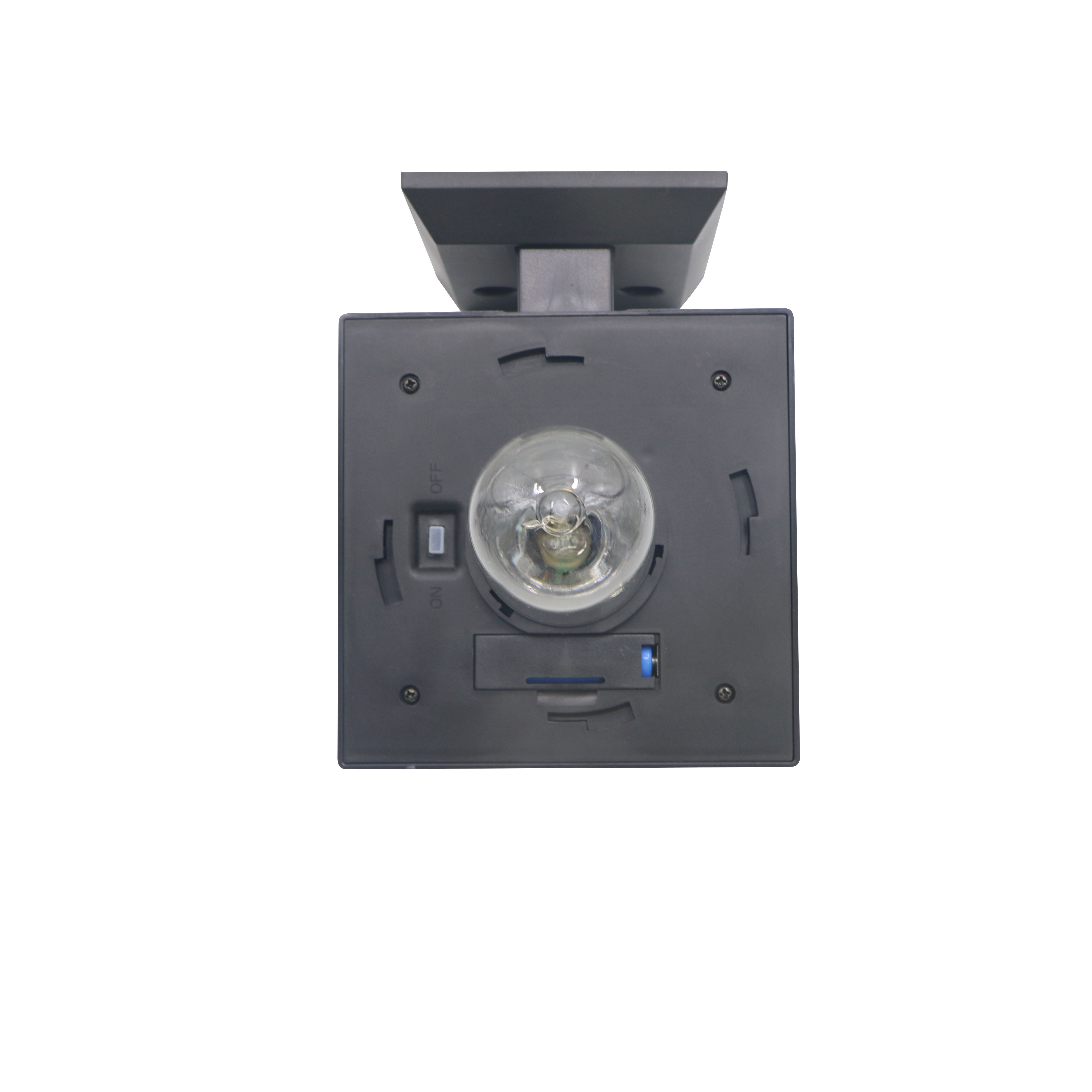 Non-adjustable Black Solar-powered Integrated LED Outdoor Wall light