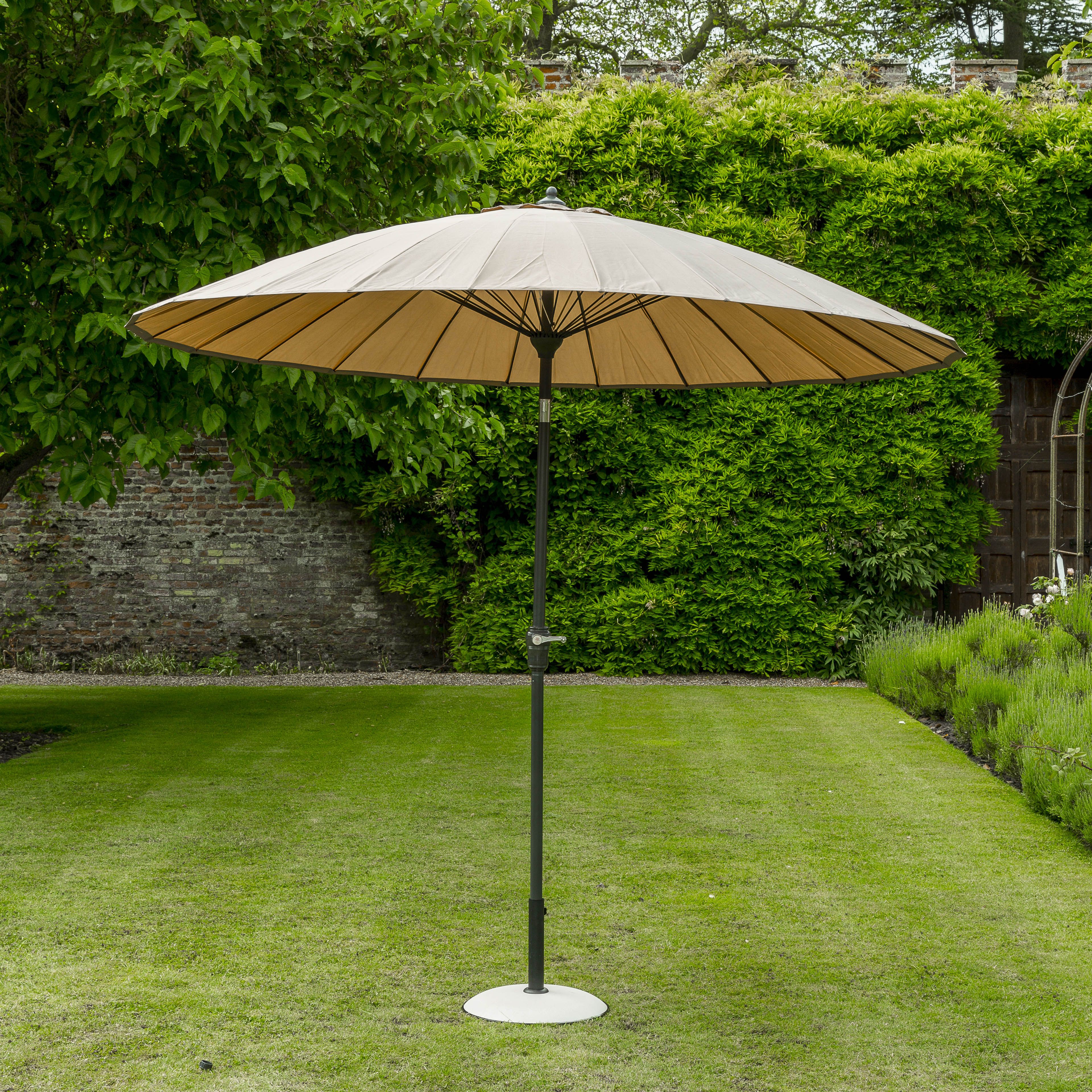 Norfolk Leisure Geisha (W) 2.5m (H) 2.4m Beige Parasol