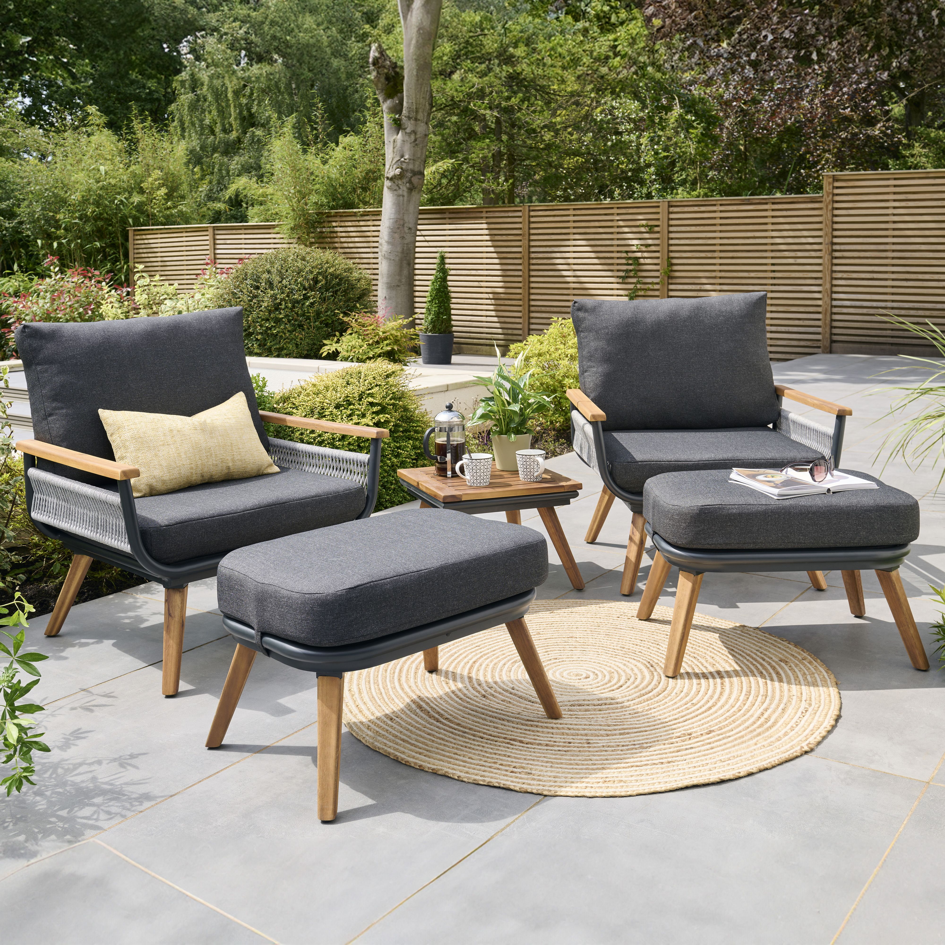 Norfolk Leisure Kimora Graphite Metal 2 seater Bistro set