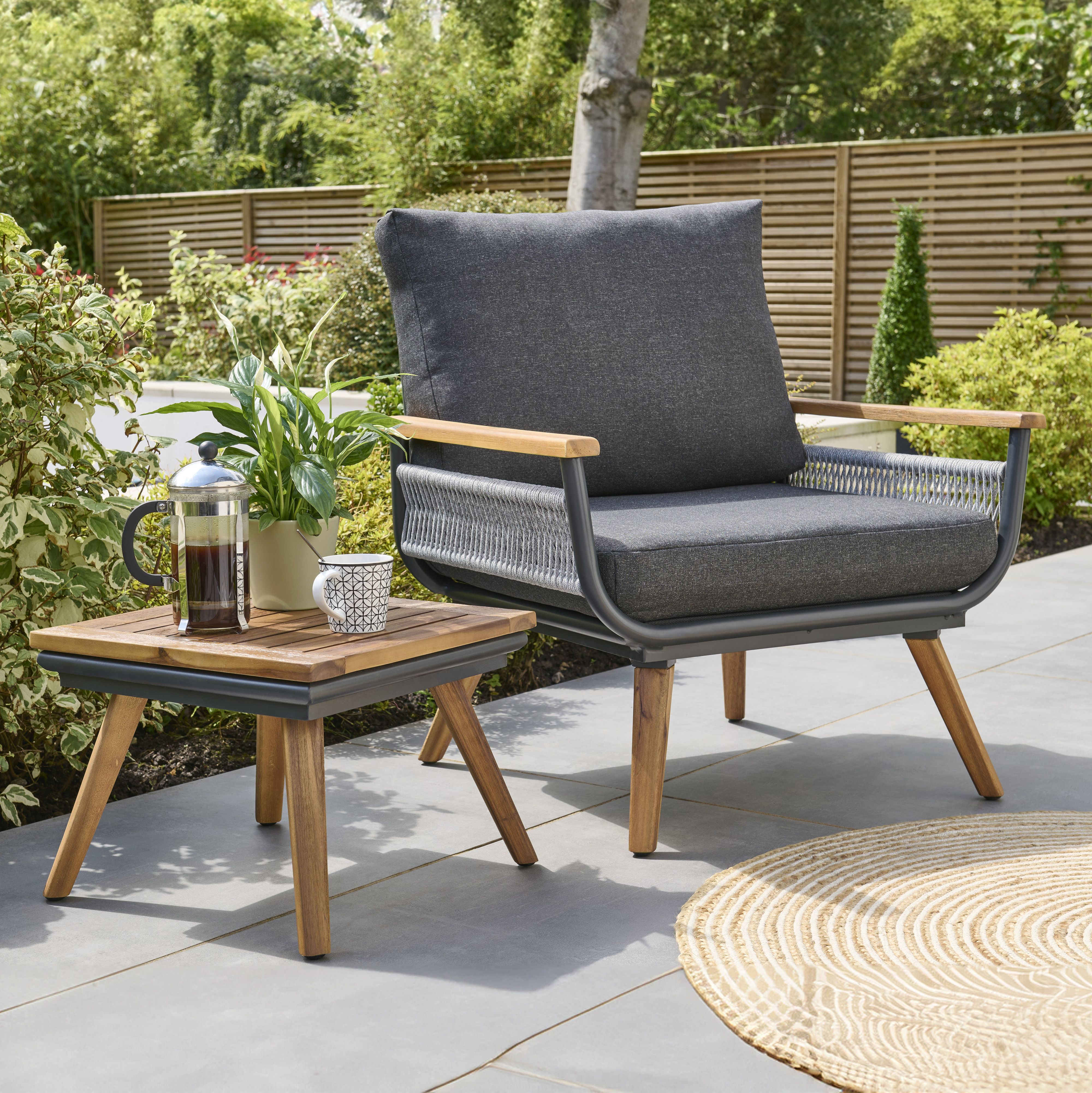 Norfolk Leisure Kimora Graphite Metal 2 seater Bistro set