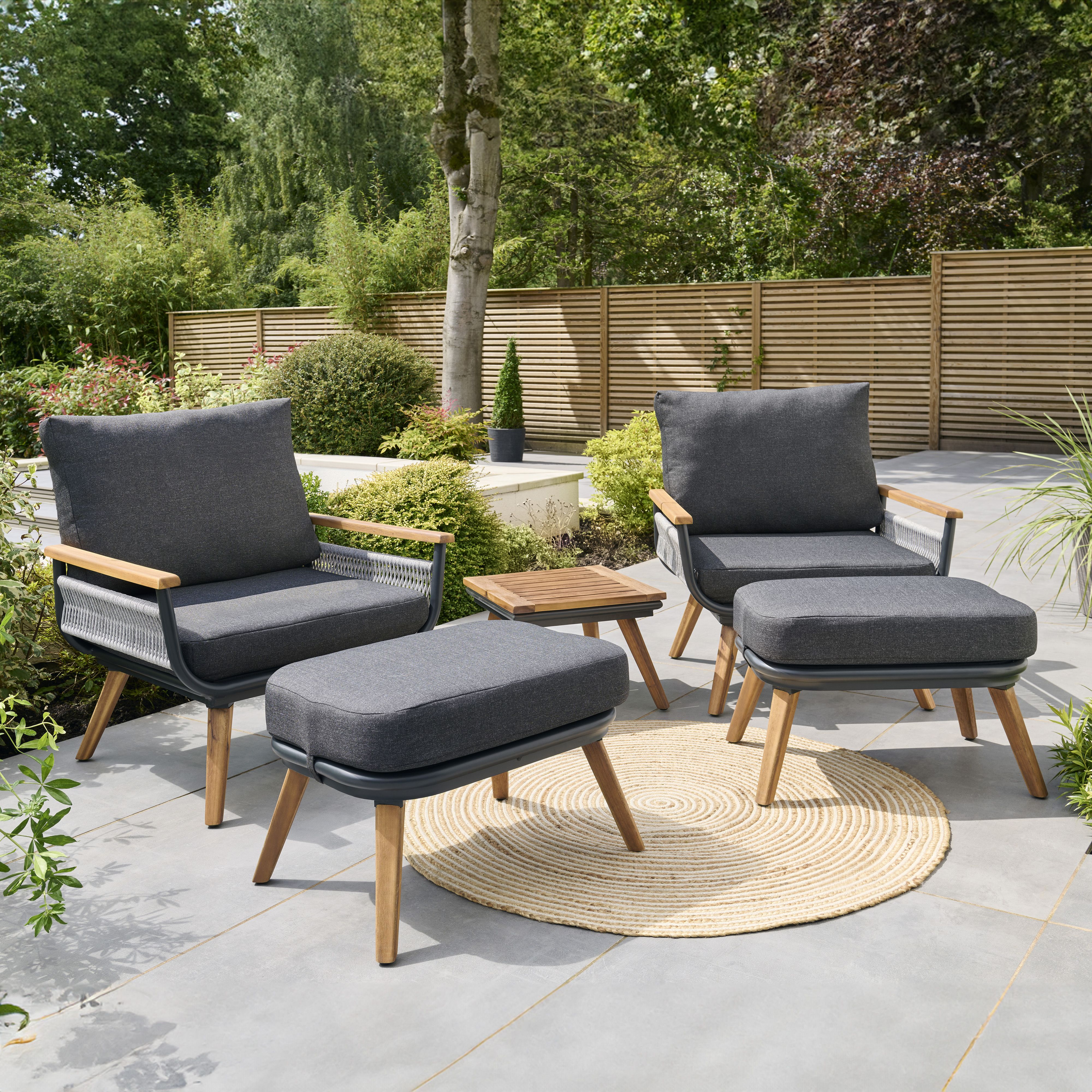 Norfolk Leisure Kimora Graphite Metal 2 seater Bistro set