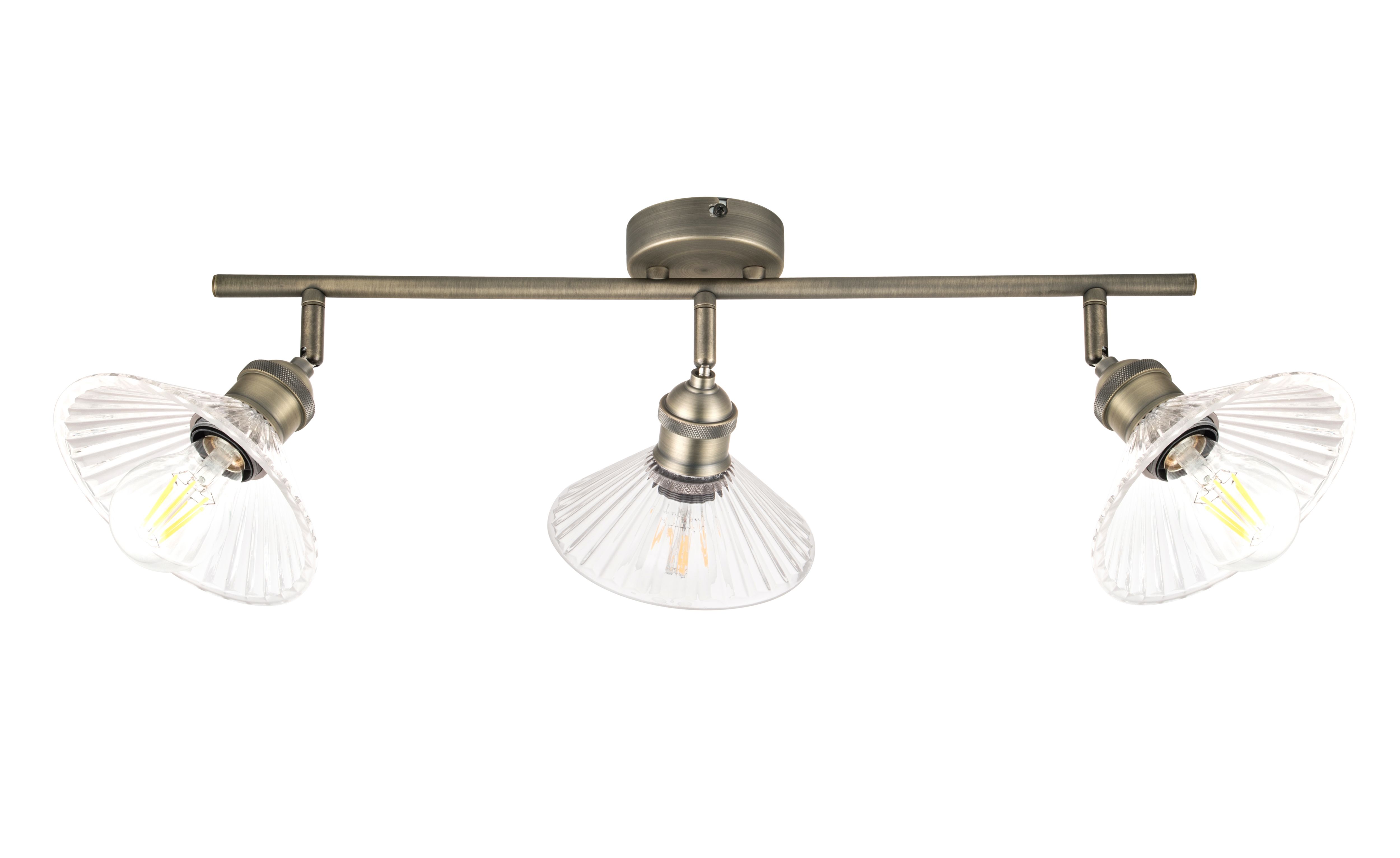 Northwich Satin Nickel effect 3 Light Spotlight