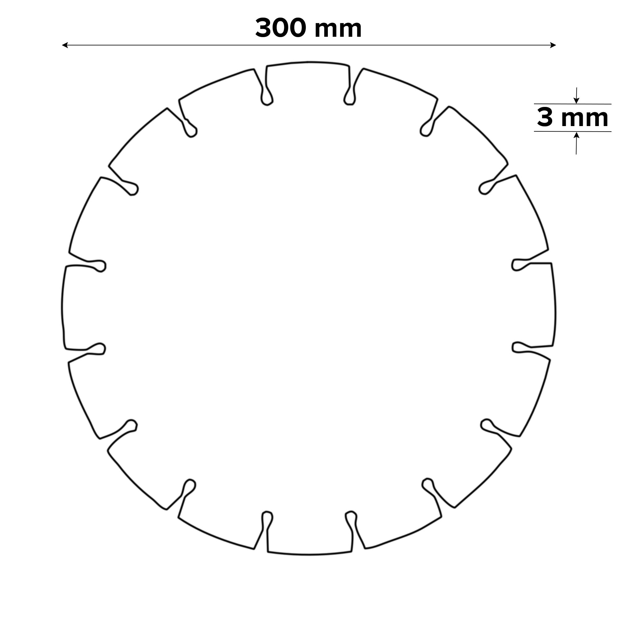 Norton 300mm x 20mm Segmented diamond blade