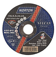 Norton Cutting disc set 115mm x 22.2mm, Pack of 5