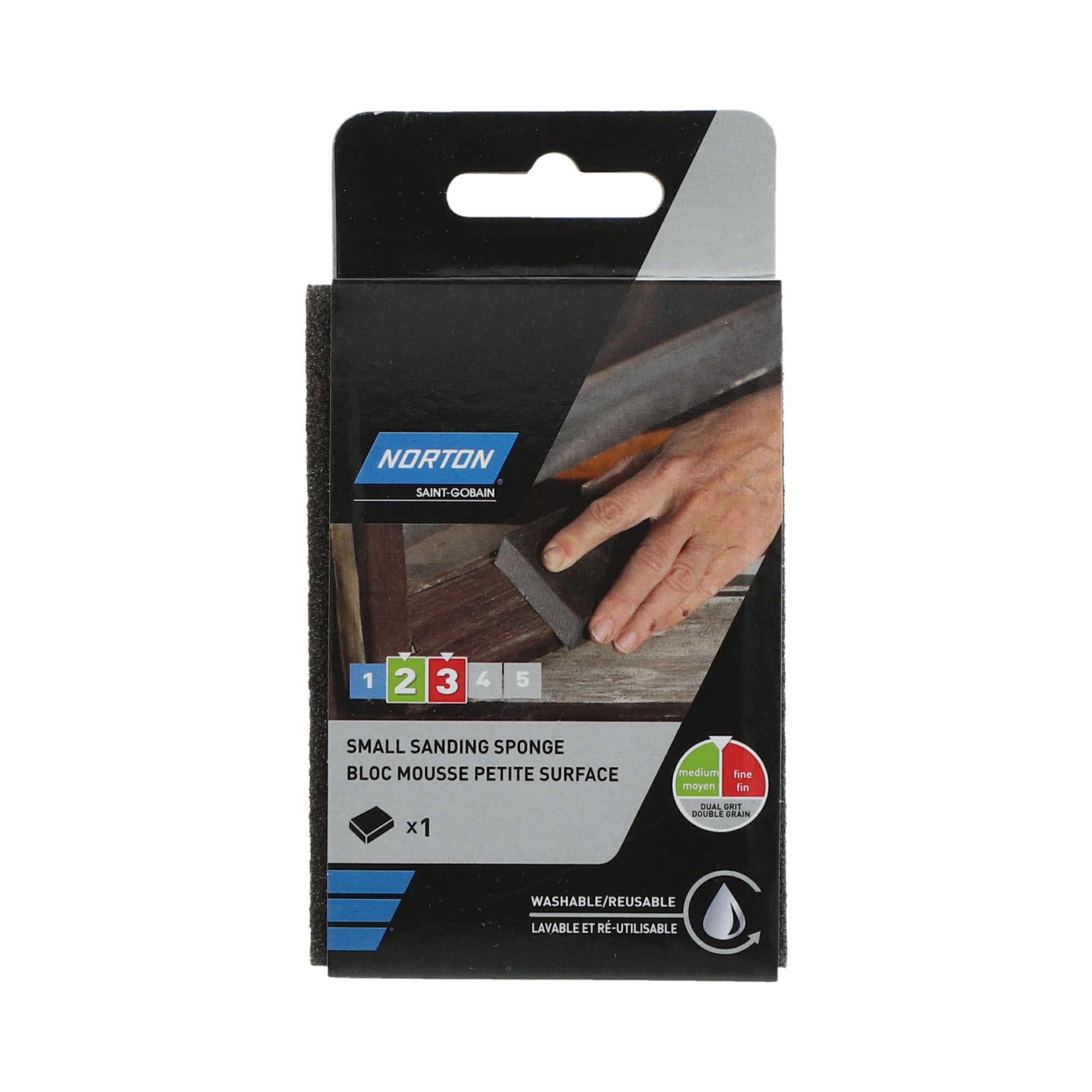 Norton Fine/Medium Sanding sponge (L)100mm (W)68mm