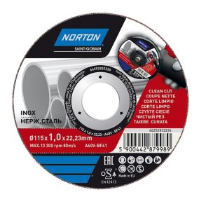 Norton Inox & metal Cutting disc 115mm x 1mm x 22.2mm