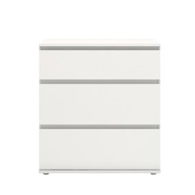 Nova Matt white 3 Drawer Chest (H)835mm (W)768mm (D)400mm