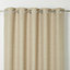 Novan Beige Plain Blackout Eyelet Curtain (W)167cm (L)228cm, Single