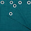 Novan Blue Plain Unlined Eyelet Curtain (W)167cm (L)183cm, Single