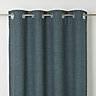Novan Green Plain Unlined Eyelet Curtain (W)167cm (L)228cm, Single