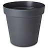 Nurgul Dark grey Plastic Circular Plant pot (Dia)58cm