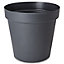 Nurgul Dark grey Plastic Circular Plant pot (Dia)58cm