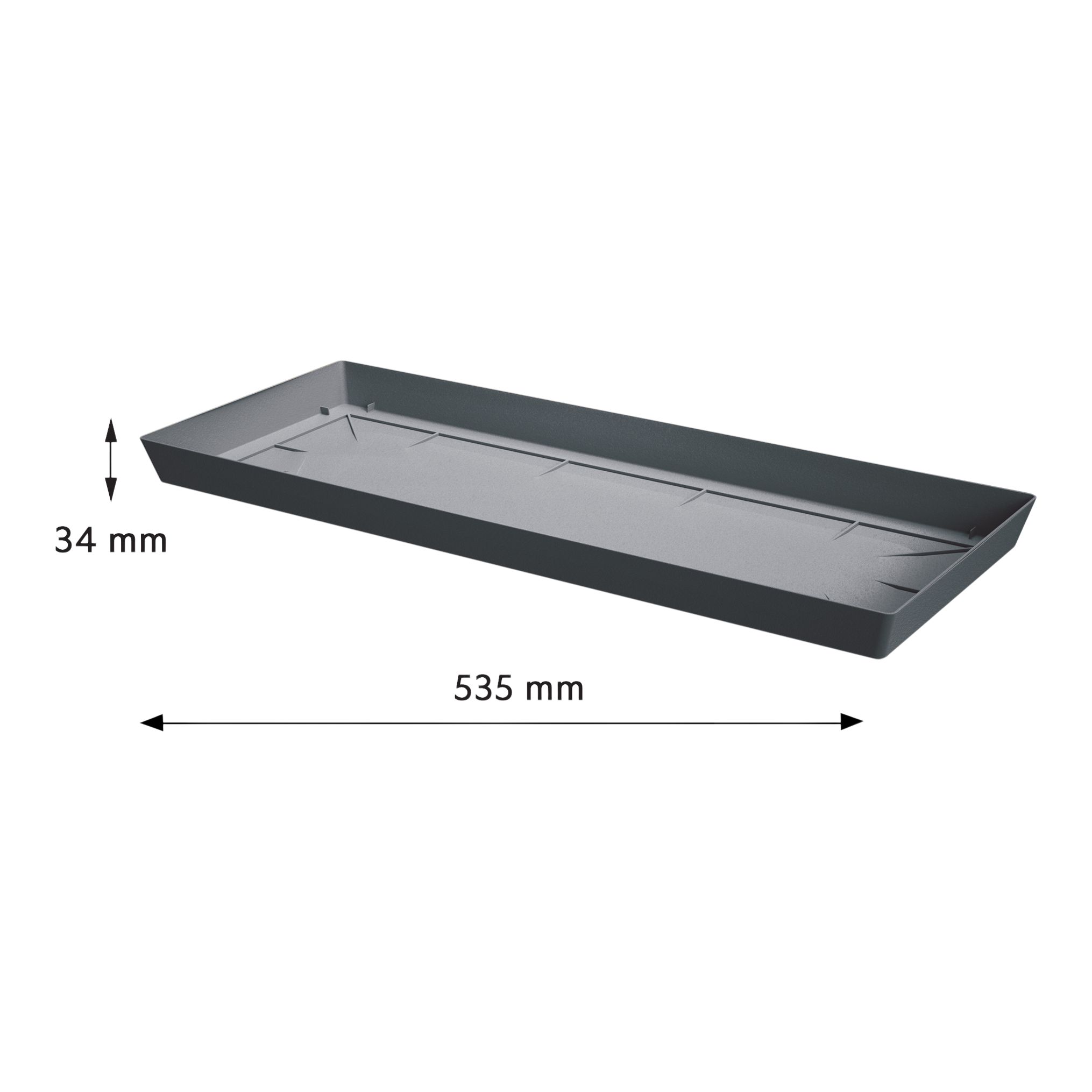 Nurgul Dark grey Trough Saucer (Dia)60cm
