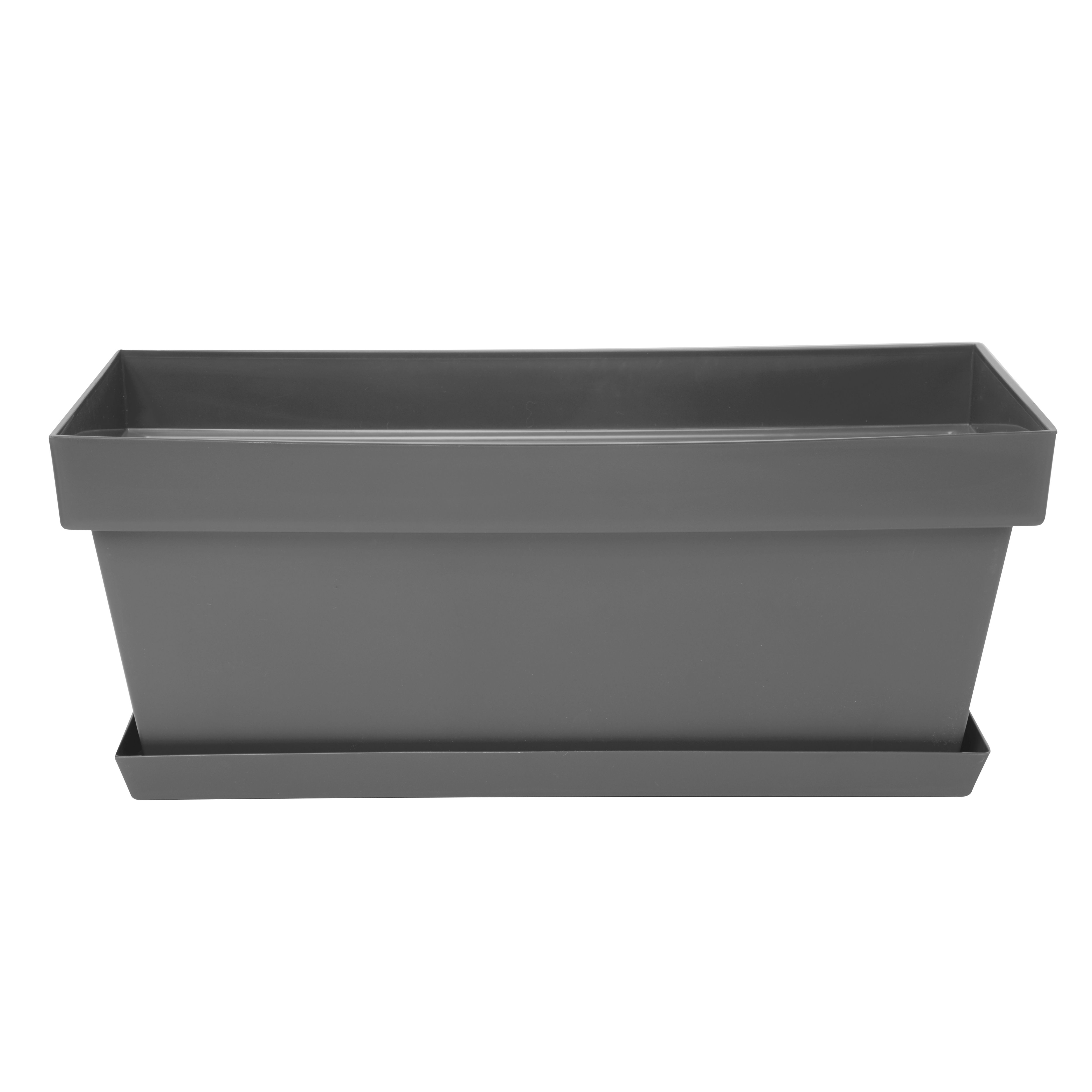 Nurgul Dark grey Trough Saucer (Dia)60cm