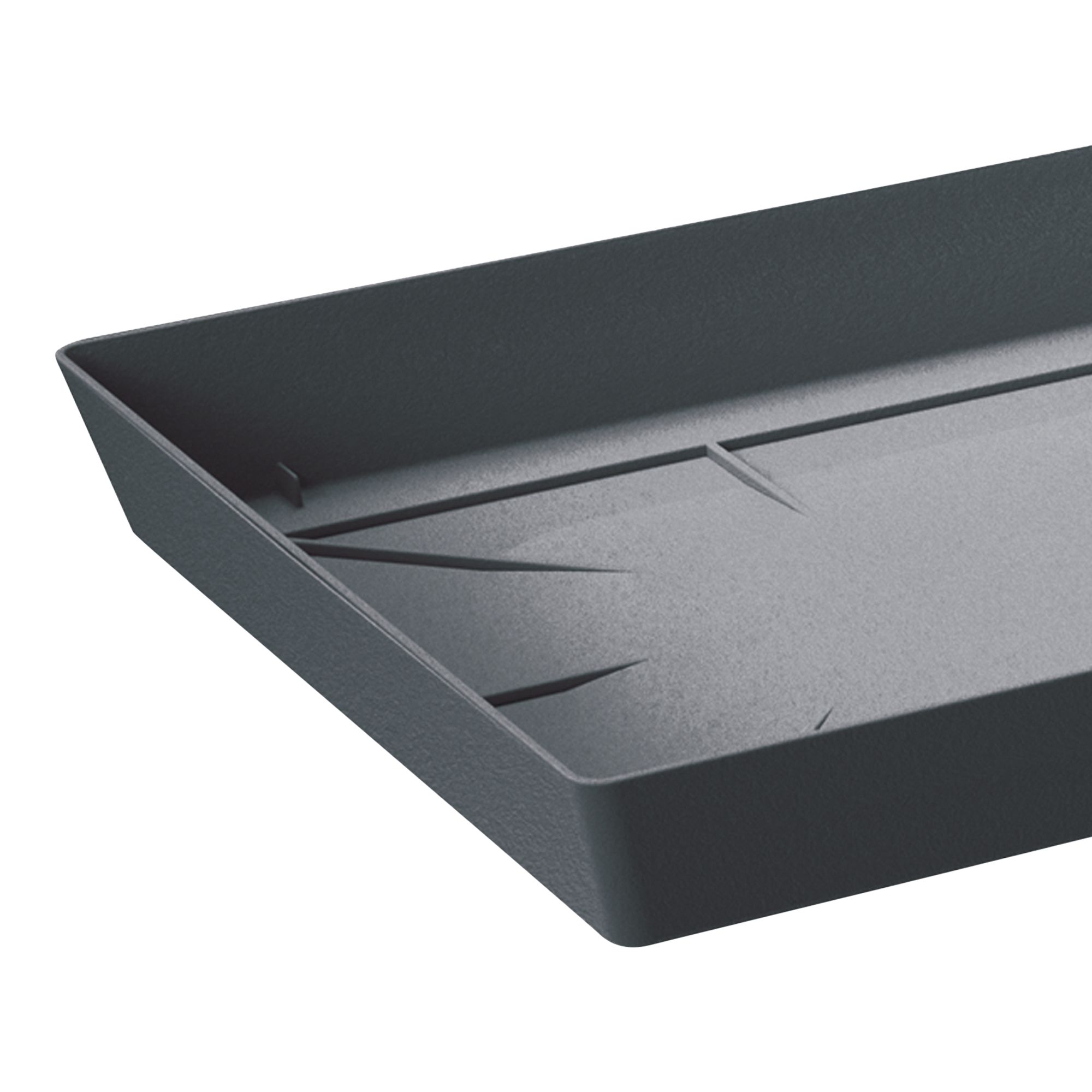 Nurgul Dark grey Trough Saucer (Dia)60cm