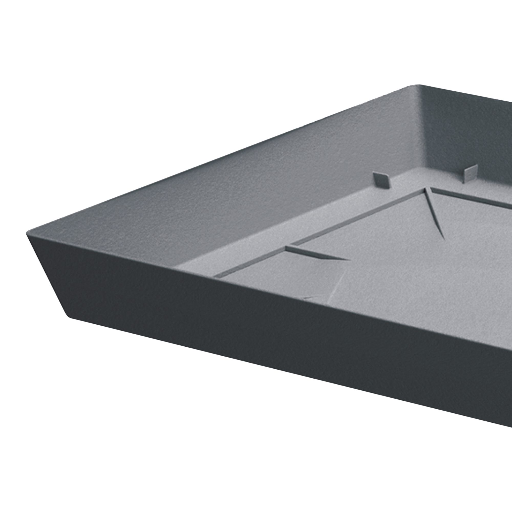 Nurgul Dark grey Trough Saucer (Dia)60cm