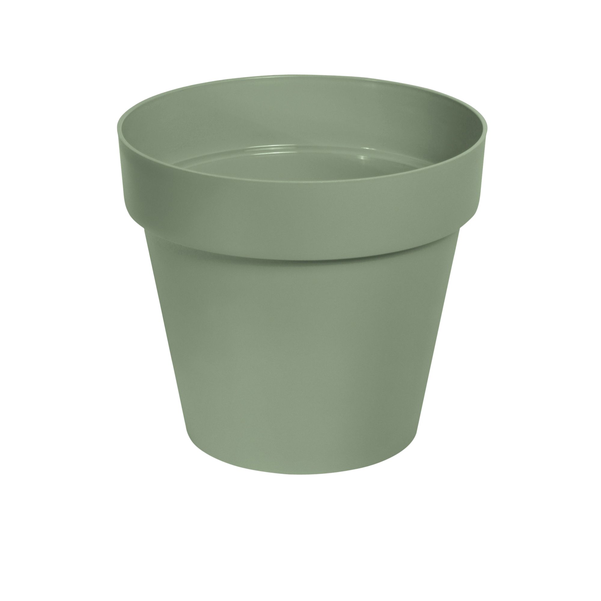 Nurgul Deep lichen green Polypropylene Circular Plant pot (Dia)20cm