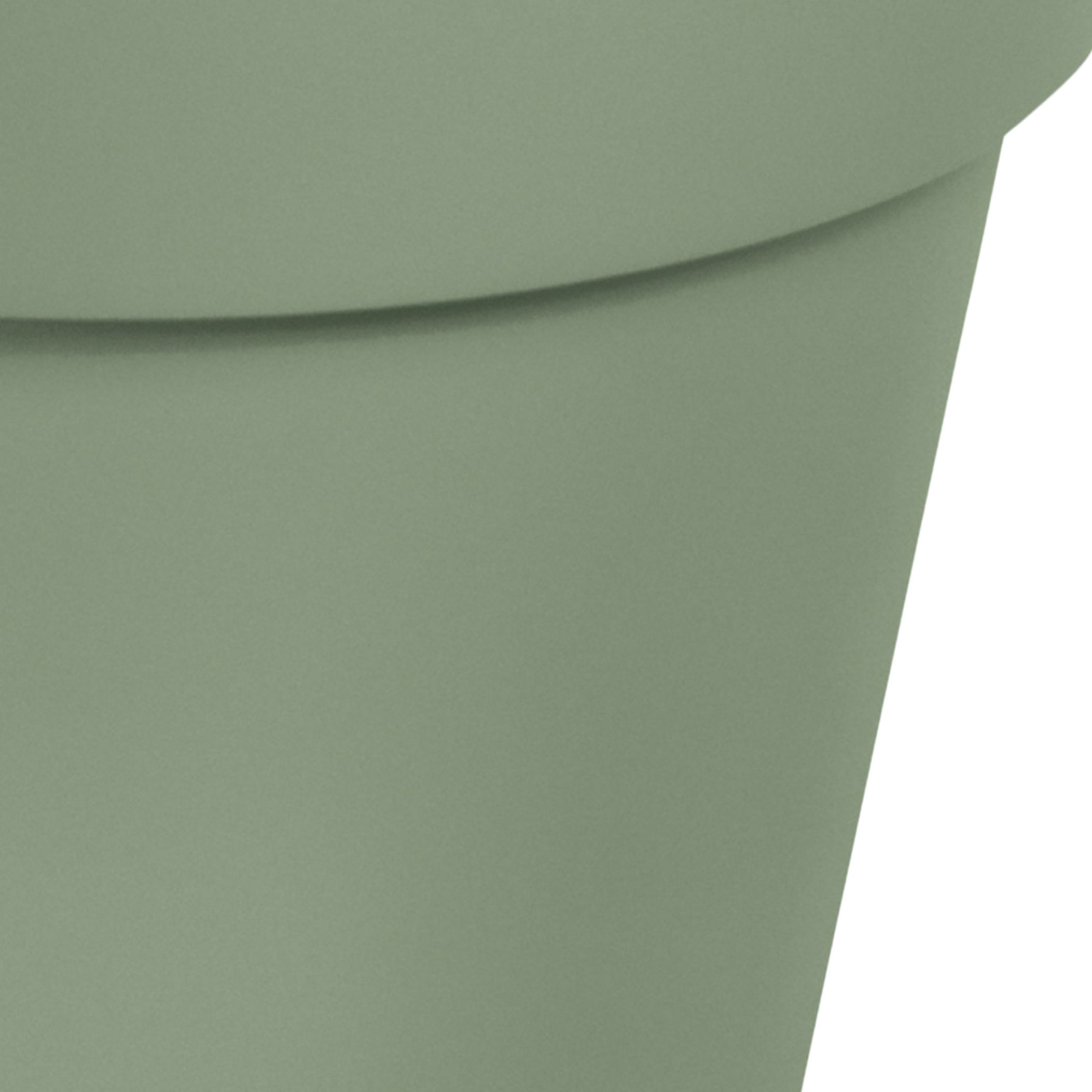 Nurgul Deep lichen green Polypropylene Circular Plant pot (Dia)20cm