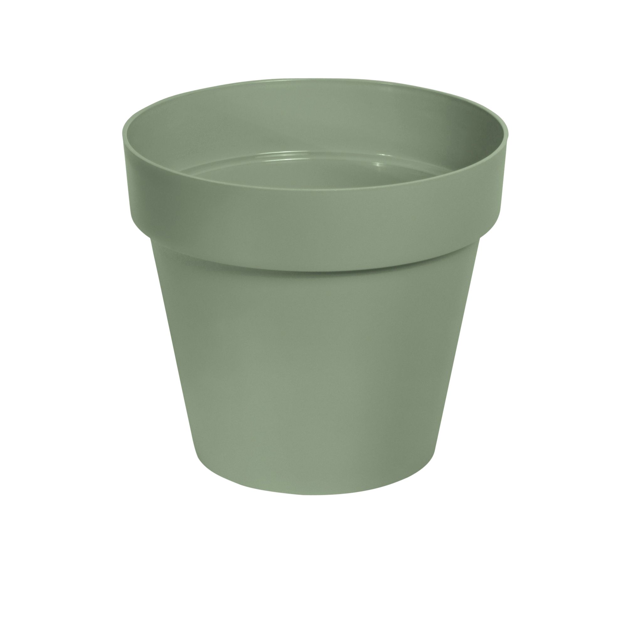 Nurgul Deep lichen green Polypropylene Circular Plant pot (Dia)40cm