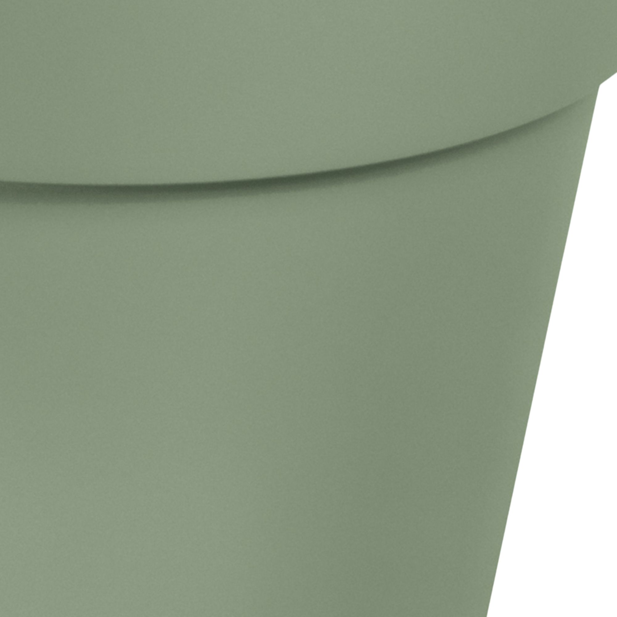 Nurgul Deep lichen green Polypropylene Circular Plant pot (Dia)40cm