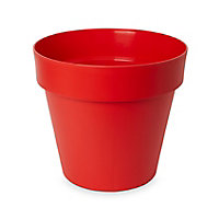 Nurgul Red Plastic Round Plant pot (Dia)40cm
