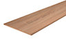 Oak effect Fully edged Chipboard Furniture board, (L)0.8m (W)300mm (T)18mm