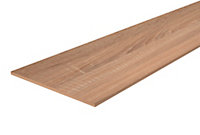 Oak effect Fully edged Chipboard Furniture board, (L)1.2m (W)400mm (T)18mm