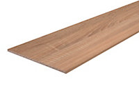 Oak effect Semi edged Chipboard Furniture board, (L)2.5m (W)200mm (T)18mm