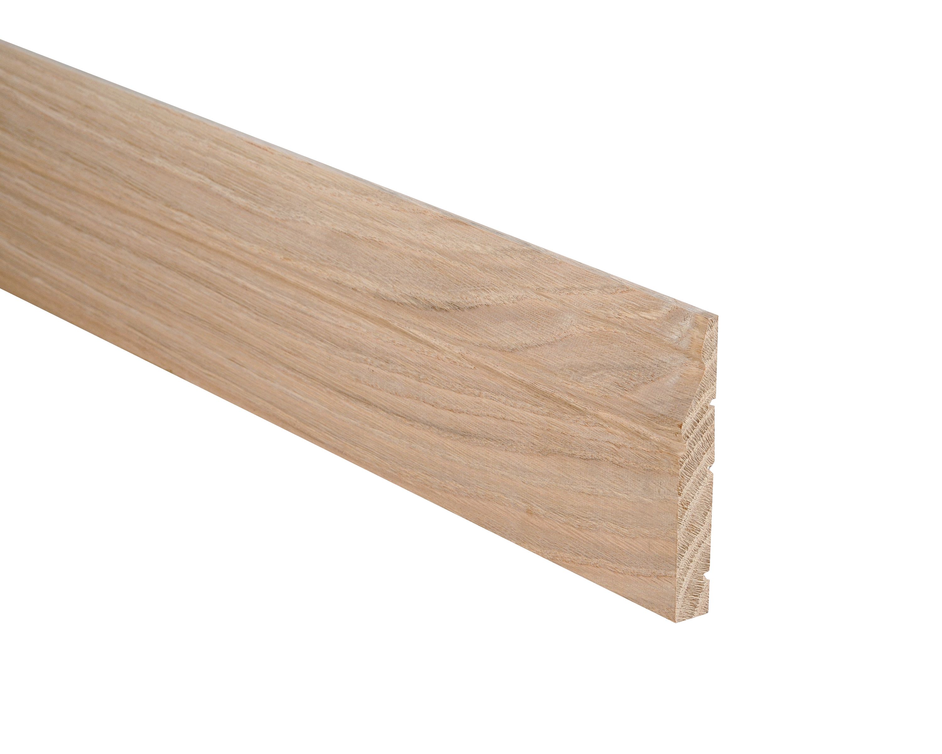 Oak Ogee Skirting board (L)2.4m (W)120mm (T)18mm, Pack of 3