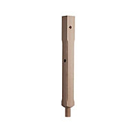 Oak Stop chamfer intermediate newel post (H)90mm (W)90mm