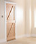 Oak veneer External Door, (H)1981mm (W)762mm