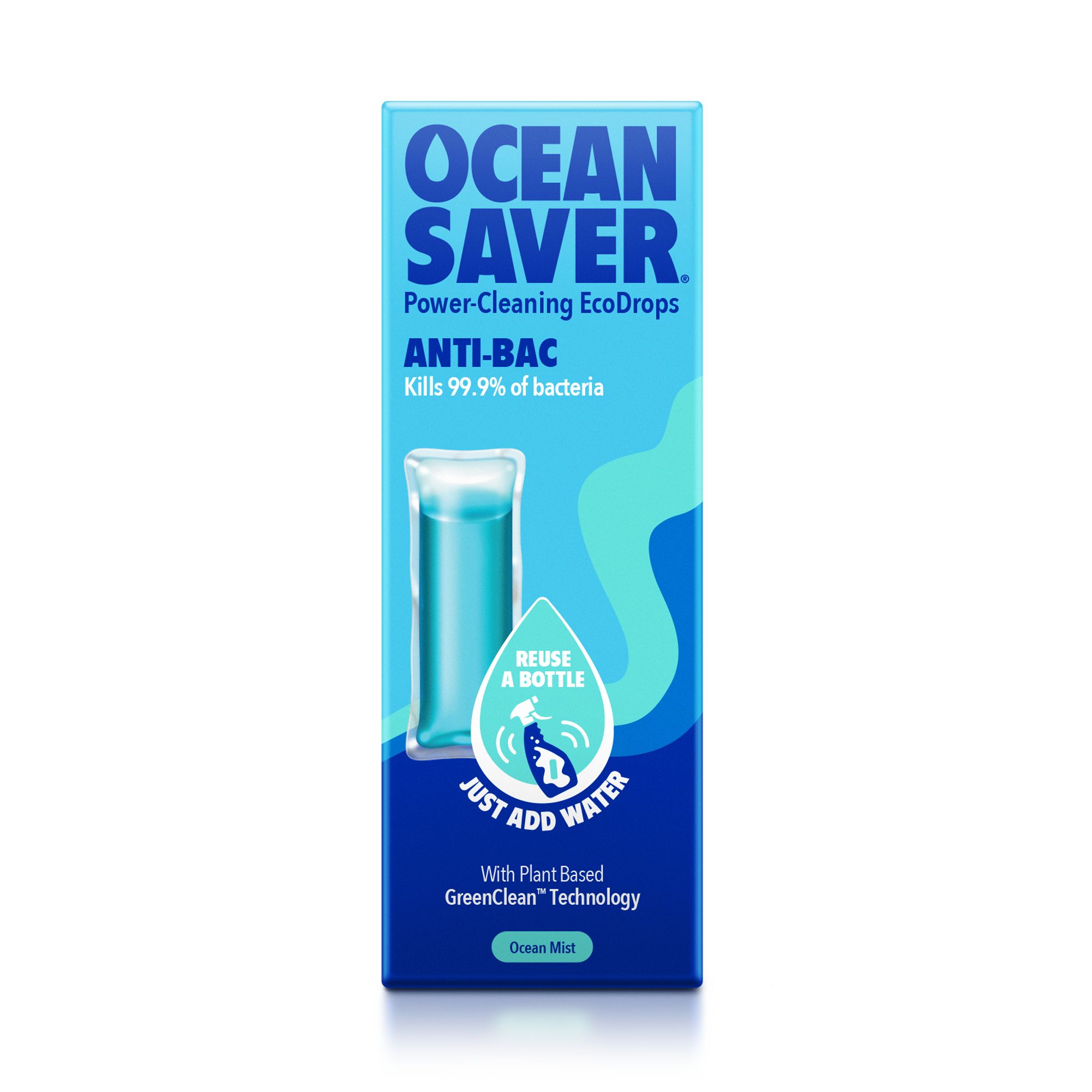 OceanSaver EcoDrops Concentrated Ocean Mist Anti-bacterial Liquid concentrate Multi surface Multi-surface Cleaning spray, 10ml