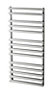 Odra Brushed steel Towel warmer (W)500mm x (H)690mm