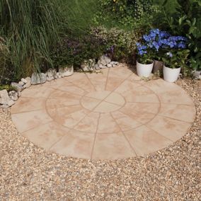 Old riven Autumn cotswold Paving set 4.52m², Pack of 34